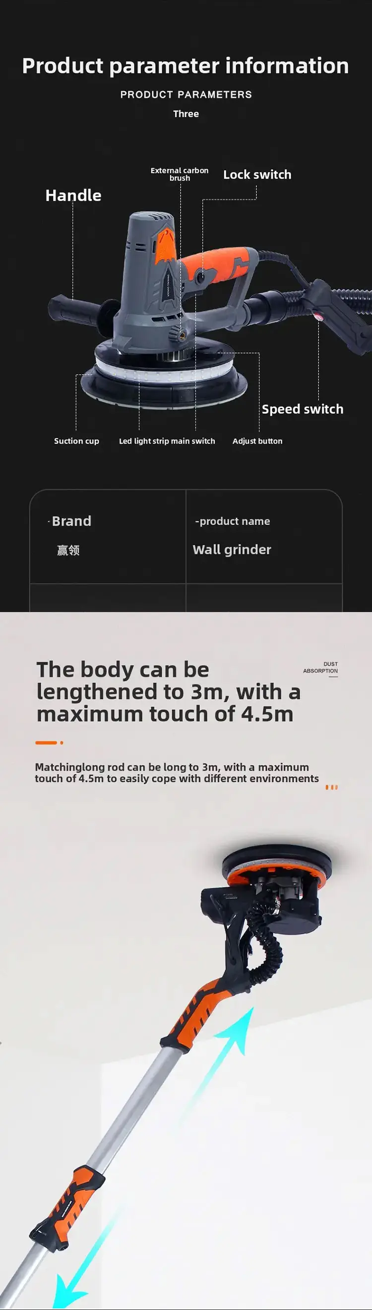 Propane Dust-free Wall Ground Concrete Grinder