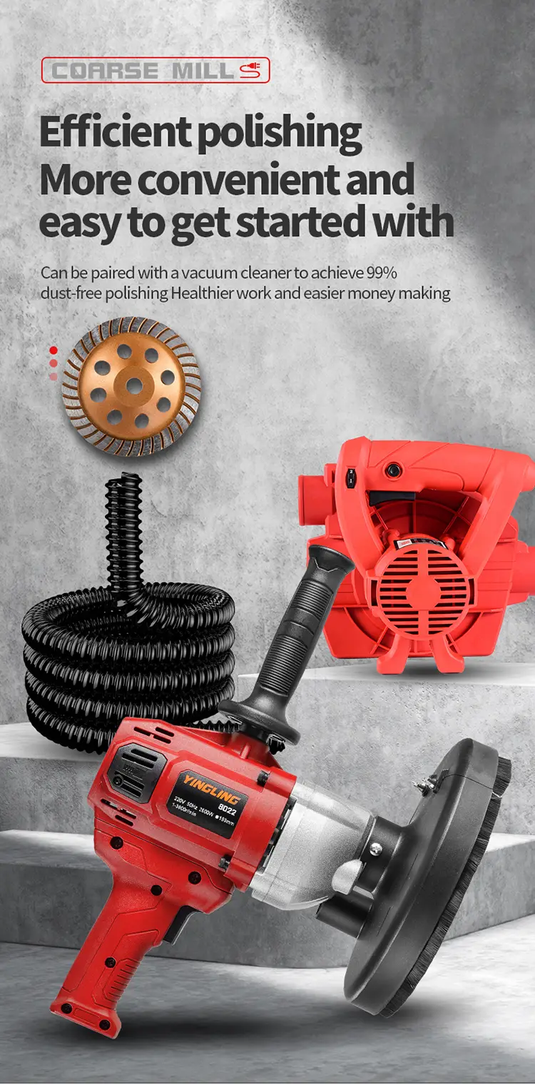 ‌Straight-Handle Cement Block Grinder